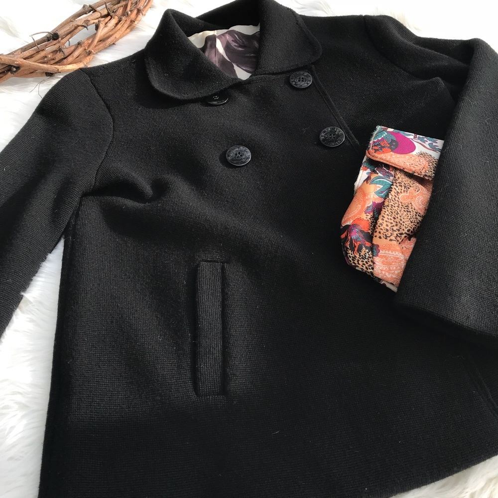 🎈!!FINAL CLEARANCE!!🎈💯% Wool Black Swing Coat